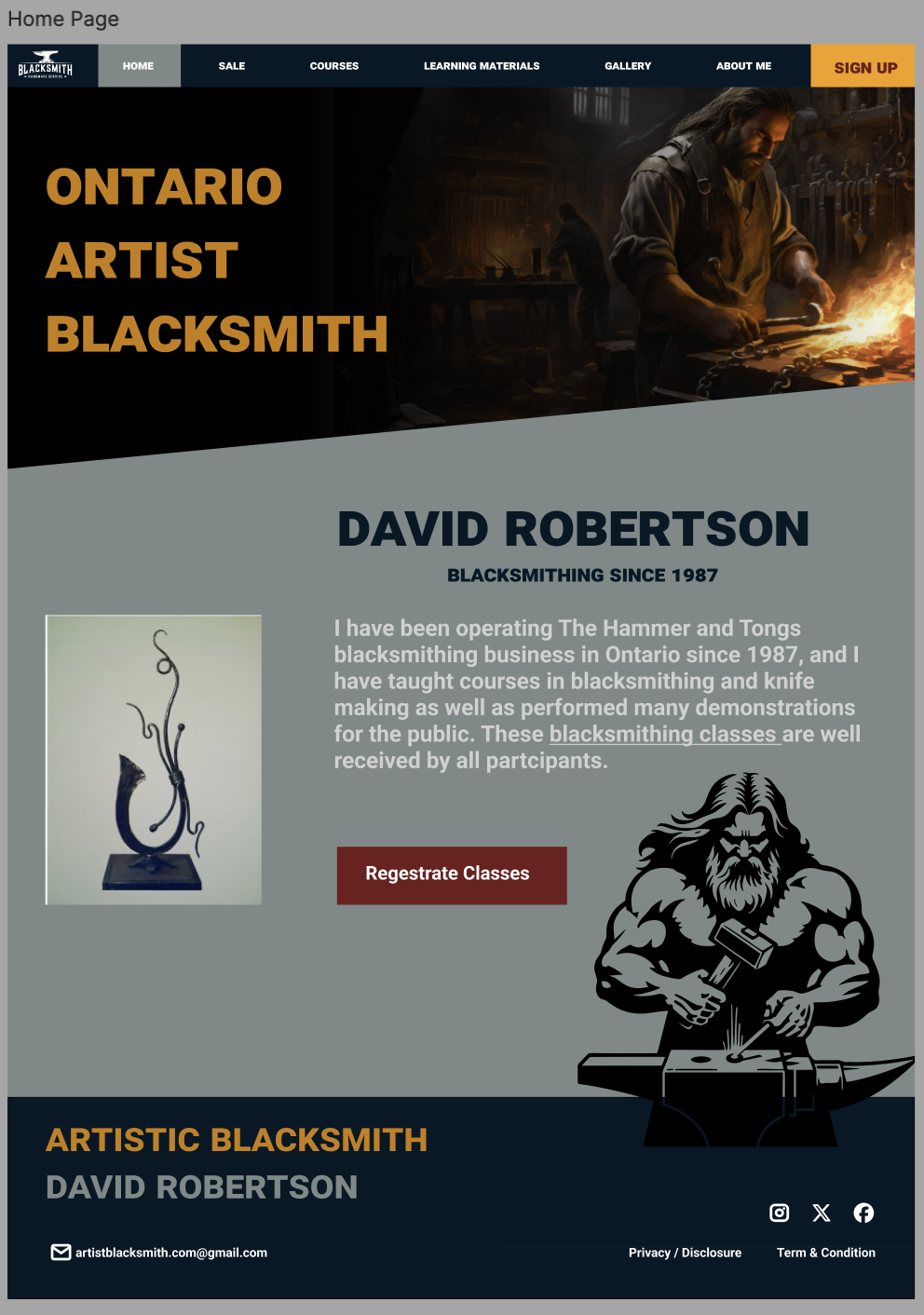 Blacksmith site redesign